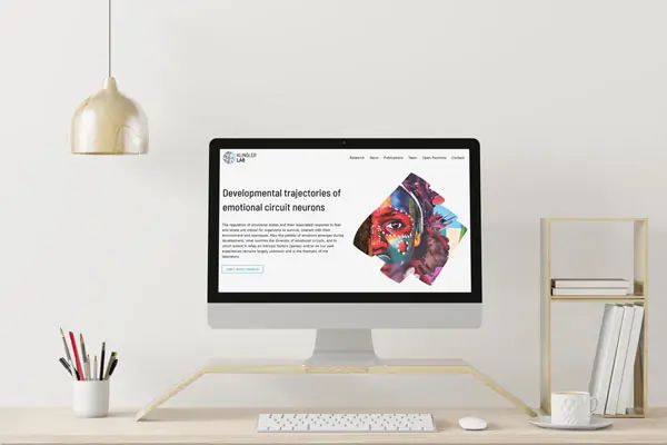 Mockup d’un site web écoresponsable sur écran d’ordinateur, réalisation Anelym