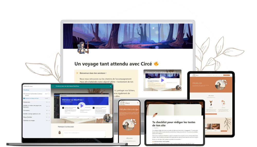 Présentation du contenu de l’offre Muse sur des écrans d’ordinateurs et de tablettes